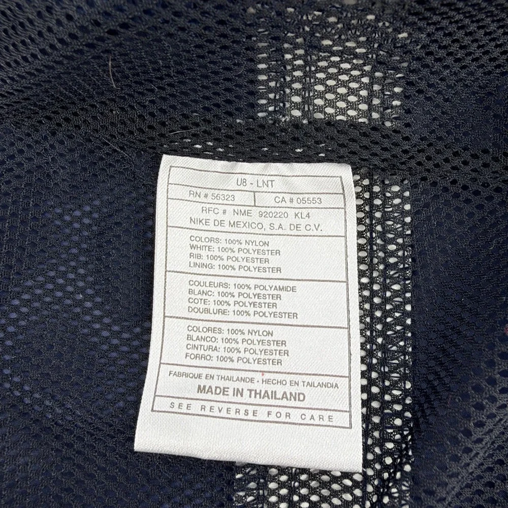 Nike Vintage 90s Windbreaker Full Zip Jacket Mesh Lined Navy Blue Size M Mens